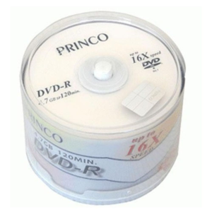 DVD PRINCO 16X 4.7GB 50'LI CAKEBOX DVD-R