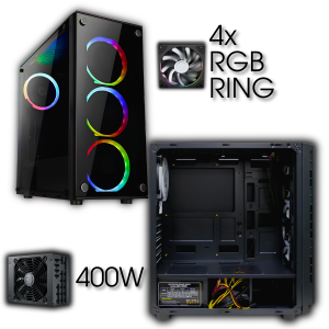 KASA AVANTRON  GAMING F8 350W-400W PSU 1X3.0 USB RGB RING