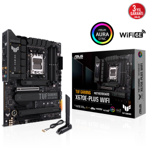 ANAKART ASUS TUF GAMING X670E-PLUS WIFI DDR5 6400MHZ HDMI DP 4XM2 USB 3.2 ATX AM5