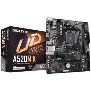 ANAKART GIGABYTE A520M K DDR4 5100MHZ(OC) M.2 HDMI SES GAMING GLAN RAID AM4 USB3.2 MATX