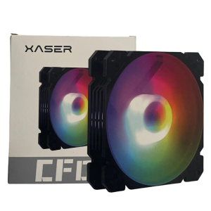 FAN KASA XASER CF02 47CFM 1100RPM 12CM RAINBOW MOLEX SOKETLI SİYAH