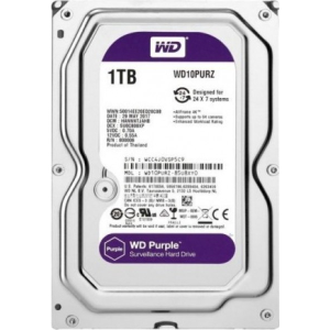 HDD 3.5 1TB WD PURPLE 5400RPM 64MB SATA3 WD10PURZ 7/24 (RF)