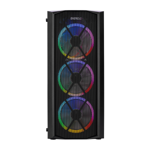 KASA EVEREST FLAT MESH 4*12CM RGB FAN TEMPERED CAMLI ATX MID-T GAMING