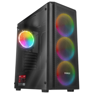 KASA EVEREST MEGA V2 MESH PANEL 600W TEMPERLİ CAM 4X12 AUTO RGB FAN MID-T GAMING