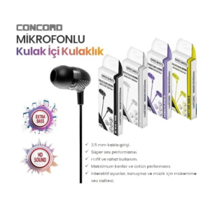 KULAKLIK  CONCORD E-1H KABLOLU KULAKİÇİ 3.5MM