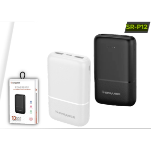 POWERBANK SPRANGE SR-P12 10.000MAH 2XUSB MICRO+TYPE-C GİRİŞ TAŞINABİLİR HIZLI ŞARJ CİHAZI