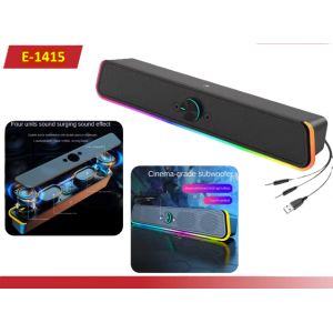 SPEAKER CONCORD E-1415 BLUETOOTH RGB HOPARLÖR GSM + TV + PC İLE UYUMLU (USB&TF KART FM RADYO) 31.5X6.5X6.5CM