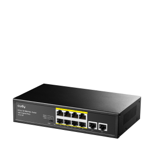 Switch 8 Port Cudy FS1010P 10/100Mbps  2xFE Uplink VLAN&Extend Mode 250m 120W POE+ Ethernet