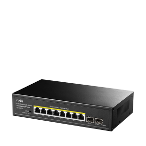 Switch 8 Port Cudy GS1008PS2 10/100/1000Mbps 2xSFP VLAN&Extend Mode 250m 120W POE+ Ethernet