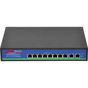 SWITCH 8  PORT POE EXPOTECH EX-10100P 8+2 10/100